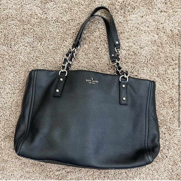 KATE SPADE black leather tote bag - Picture 4 of 14